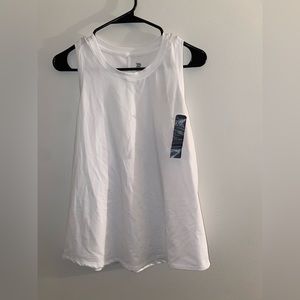 XL White Tank Top semi fit & hip length